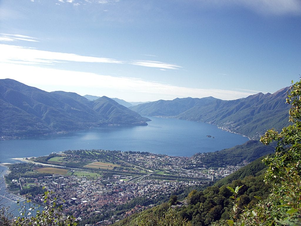 rivier Maggia tussen Locarno en Ascona